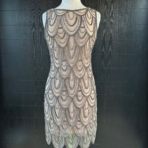 Pisarro Nights Beaded Cocktail Dress- Size 4